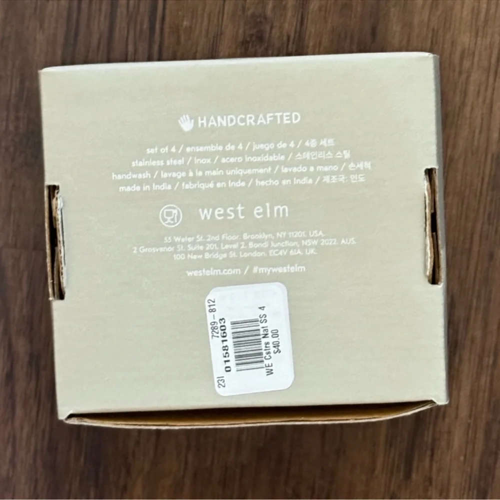 West elm half dipped brass coaster size 4” diameter